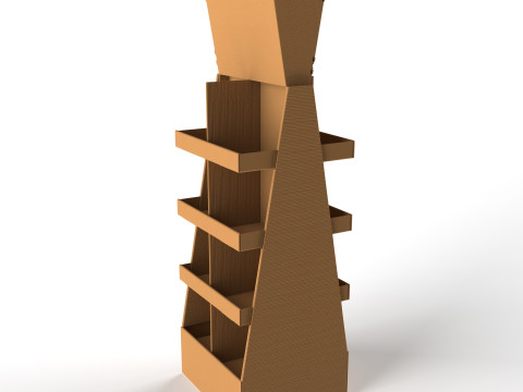 Point of Sale Cardboard Display Stand 3D Model