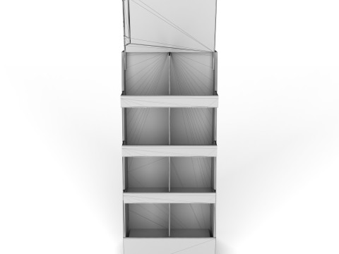 Point of Sale Cardboard Display Stand 3D Model