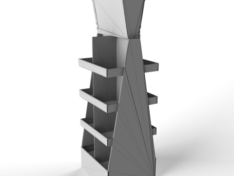 Point of Sale Cardboard Display Stand 3D Model