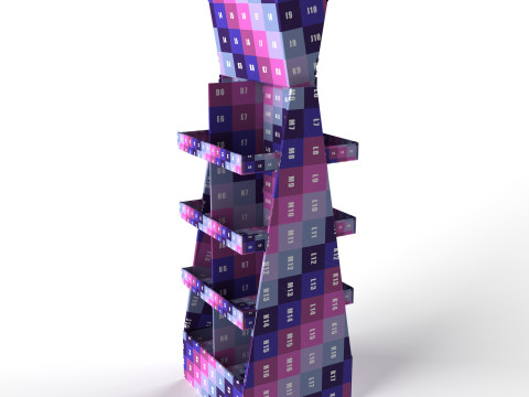 Point of Sale Cardboard Display Stand 3D Model