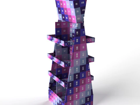 Point of Sale Cardboard Display Stand 3D Model