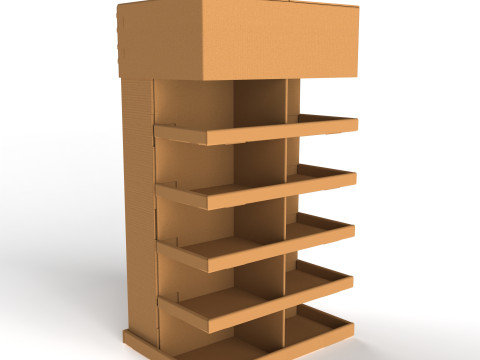 Point of Sale Cardboard Display Stand 3D-Modell
