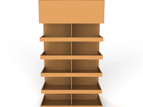 Point of Sale Cardboard Display Stand 3D Model