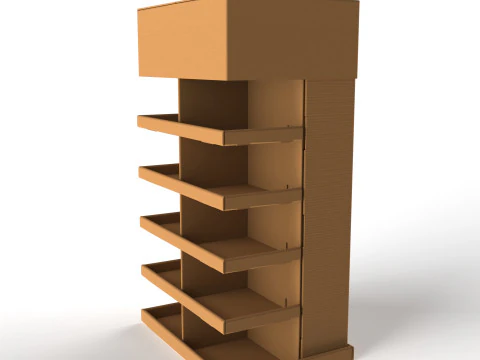 Point of Sale Cardboard Display Stand 3D Model