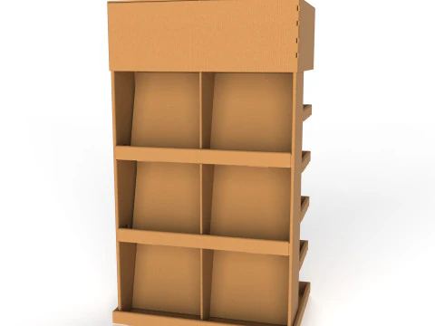 Point of Sale Cardboard Display Stand 3D Model