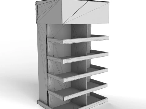 Point of Sale Cardboard Display Stand 3D Model