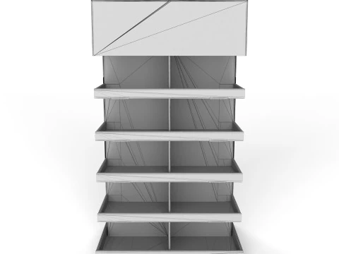 Point of Sale Cardboard Display Stand 3D Model