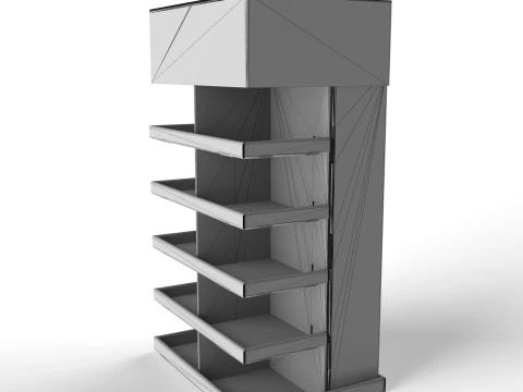 Point of Sale Cardboard Display Stand 3D Model