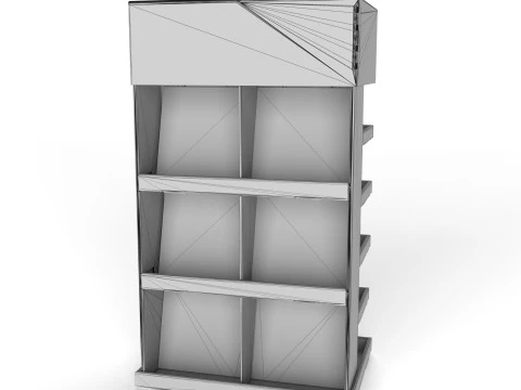 Point of Sale Cardboard Display Stand 3D Model