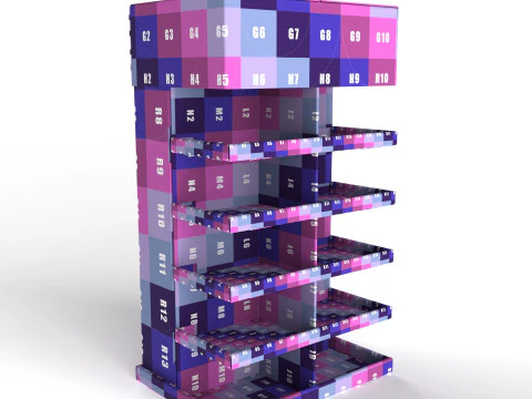Point of Sale Cardboard Display Stand 3D Model