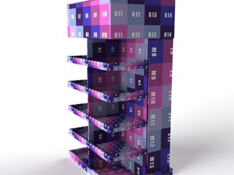 Point of Sale Cardboard Display Stand 3D Модель