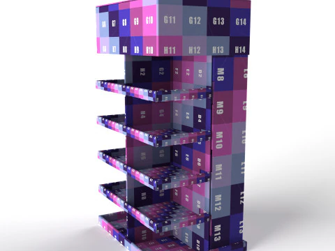 Point of Sale Cardboard Display Stand 3D Model