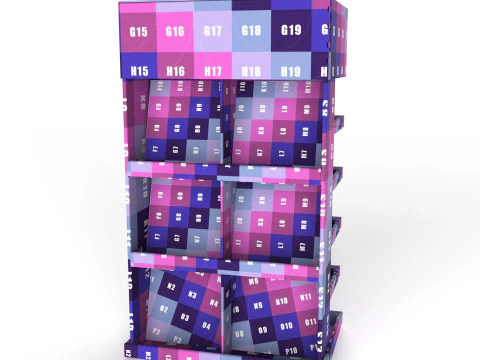 Point of Sale Cardboard Display Stand 3D Model