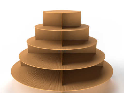 Point of Sale Cardboard Display Stand 3D-Modell