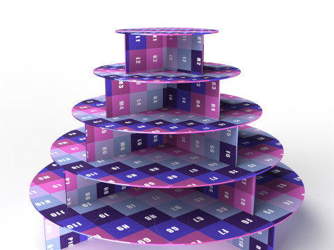 Point of Sale Cardboard Display Stand 3D-Modell