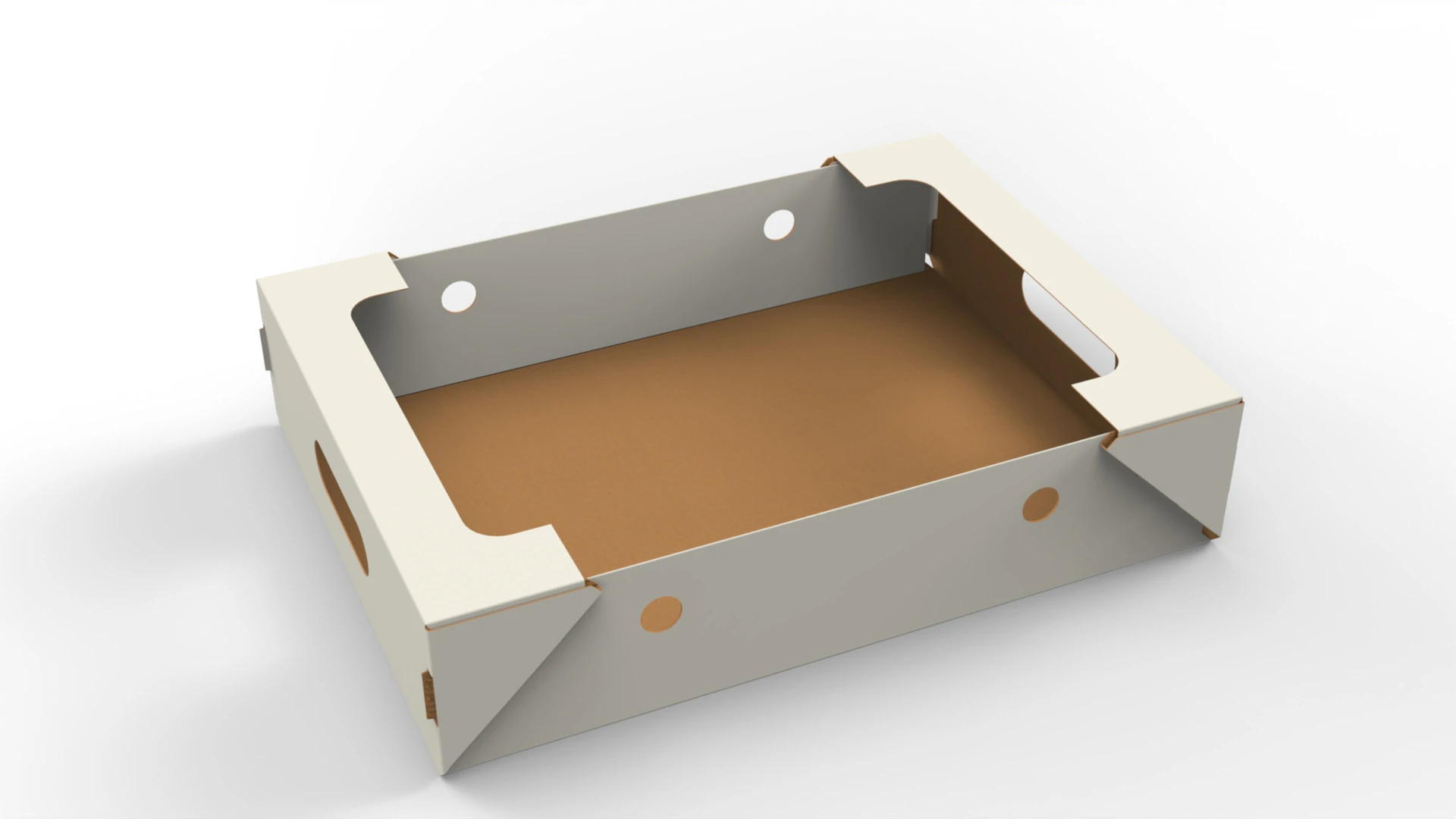 Cardboard Retail Display Tray for Product Packaging Merchandise 3D Model .c4d .max .obj .3ds .fbx .stl .blend
