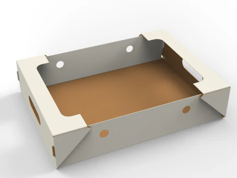 제품 포장 상품용 골판지 소매 디스플레이 트레이 3D 모델