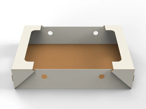Cardboard Retail Display Tray for Product Packaging Merchandise 3D Model