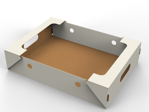 Cardboard Retail Display Tray for Product Packaging Merchandise 3D Model
