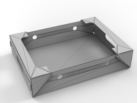 Cardboard Retail Display Tray for Product Packaging Merchandise 3D Model