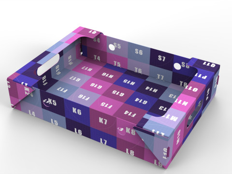 Cardboard Retail Display Tray for Product Packaging Merchandise 3D Model
