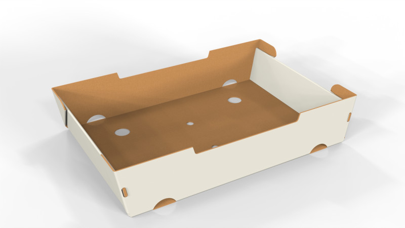 Cardboard Retail Display Tray for Product Packaging Merchandise Model 3D .c4d .max .obj .3ds .fbx .stl .blend 
