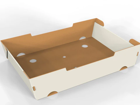 제품 포장 상품용 골판지 소매 디스플레이 트레이 3D 모델