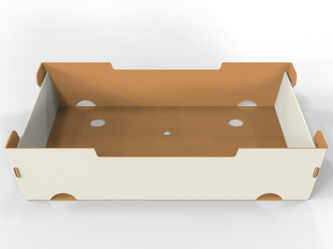 Cardboard Retail Display Tray for Product Packaging Merchandise Model 3D