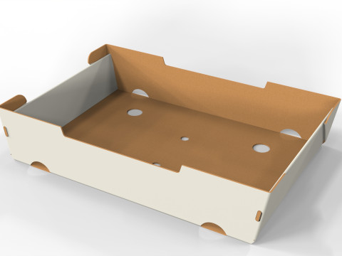 Cardboard Retail Display Tray for Product Packaging Merchandise Model 3D