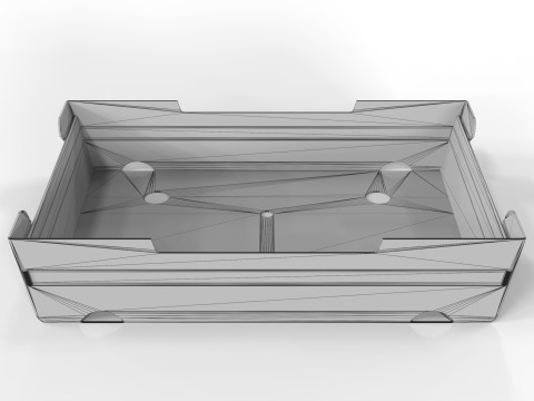 Cardboard Retail Display Tray for Product Packaging Merchandise Model 3D
