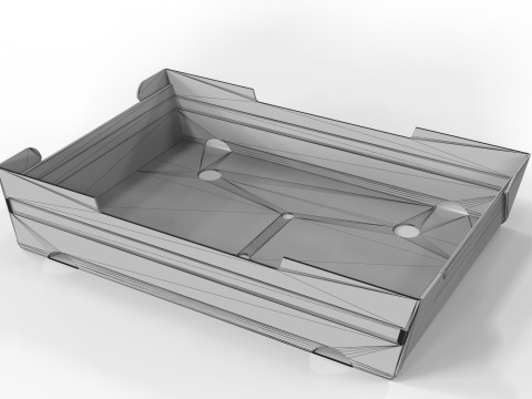 Cardboard Retail Display Tray for Product Packaging Merchandise Model 3D