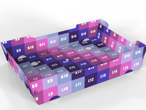 Cardboard Retail Display Tray for Product Packaging Merchandise Model 3D