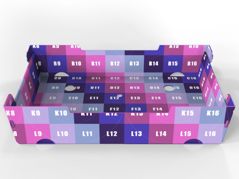 Cardboard Retail Display Tray for Product Packaging Merchandise Model 3D