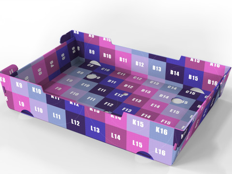 Cardboard Retail Display Tray for Product Packaging Merchandise Model 3D