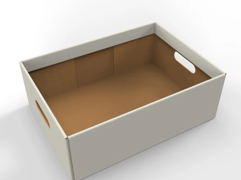 제품 포장 상품용 골판지 소매 디스플레이 트레이 3D 모델