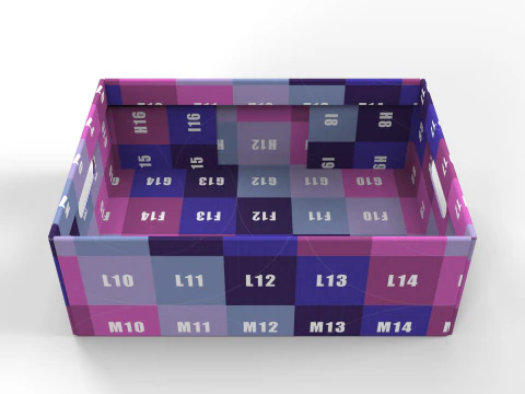 Cardboard Retail Display Tray for Product Packaging Merchandise 3D Model