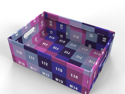 Cardboard Retail Display Tray for Product Packaging Merchandise 3D Model