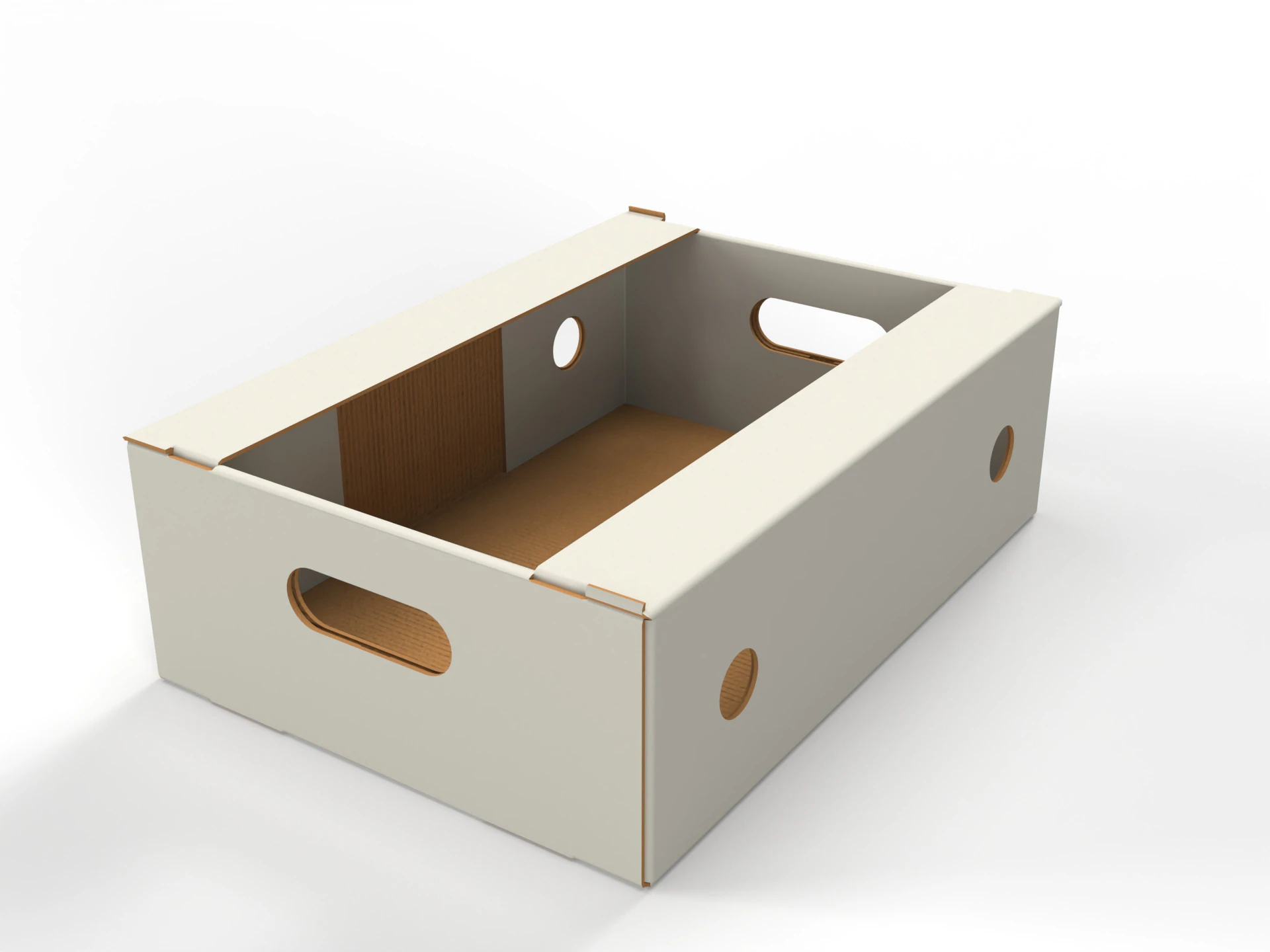 Cardboard Retail Display Tray for Product Packaging Merchandise 3D Model .c4d .max .obj .3ds .fbx .stl .blend 