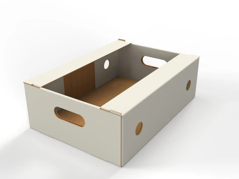 제품 포장 상품용 골판지 소매 디스플레이 트레이 3D 모델