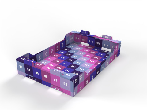 Cardboard Retail Display Tray for Product Packaging Merchandise 3D Model