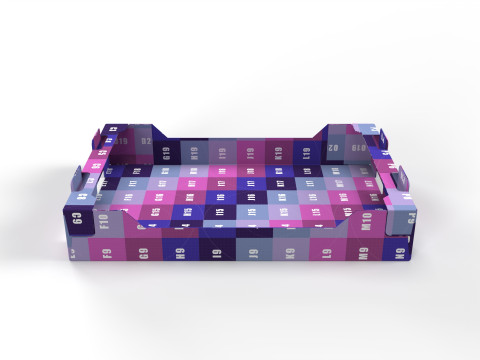 Cardboard Retail Display Tray for Product Packaging Merchandise 3D Model