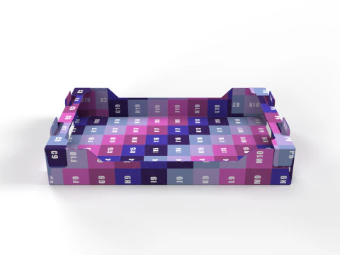 Cardboard Retail Display Tray for Product Packaging Merchandise 3D Model