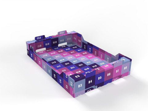 Cardboard Retail Display Tray for Product Packaging Merchandise 3D Model