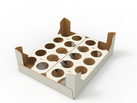 Cardboard Retail Display Tray for Product Packaging Merchandise Modelo 3D