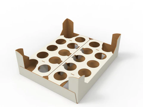 제품 포장 상품용 골판지 소매 디스플레이 트레이 3D 모델