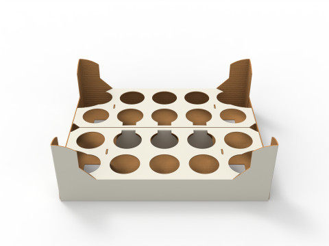Cardboard Retail Display Tray for Product Packaging Merchandise 3D-Modell