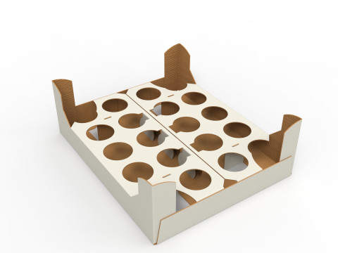 Cardboard Retail Display Tray for Product Packaging Merchandise 3D-Modell