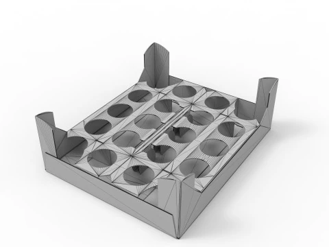 Cardboard Retail Display Tray for Product Packaging Merchandise 3D Model