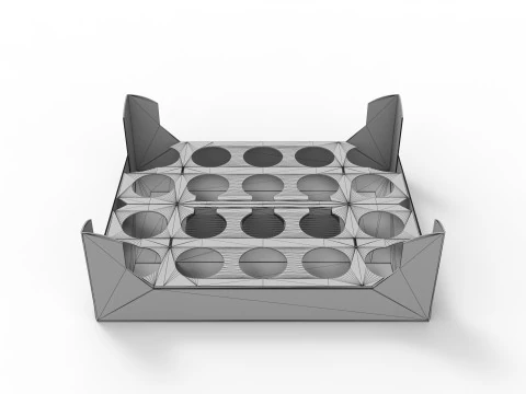 Cardboard Retail Display Tray for Product Packaging Merchandise 3D Model