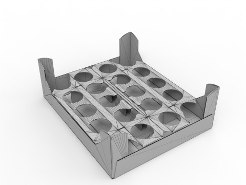Cardboard Retail Display Tray for Product Packaging Merchandise 3D-Modell